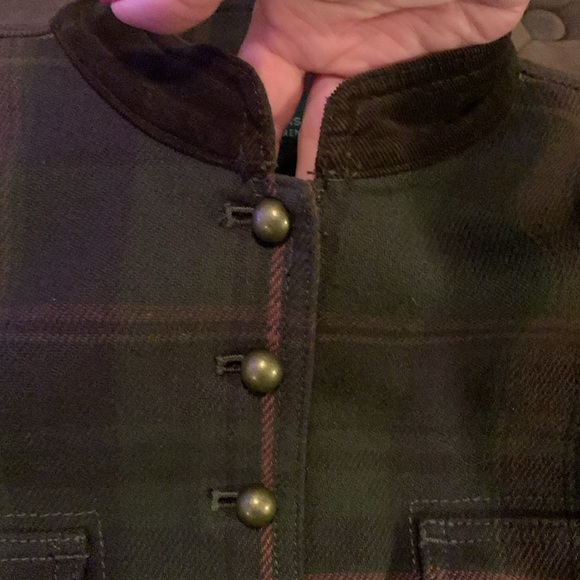Ralph Lauren Plaid Military Style Jacket with Gold Buttons - Picture 3 of 5